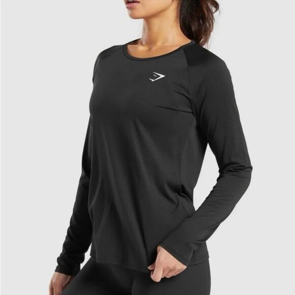 NWOT Gymshark Training Long Sleeve T-Shirt Black Size S - Picture 1 of 7